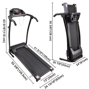 Luxury Electric Treadmill Portable Folding Fitness Running Treadmill with LCD Display