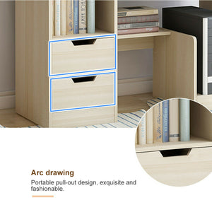 Home Office Computer Desk Desk PC Laptop Study Workstation Table W/Bookshelf