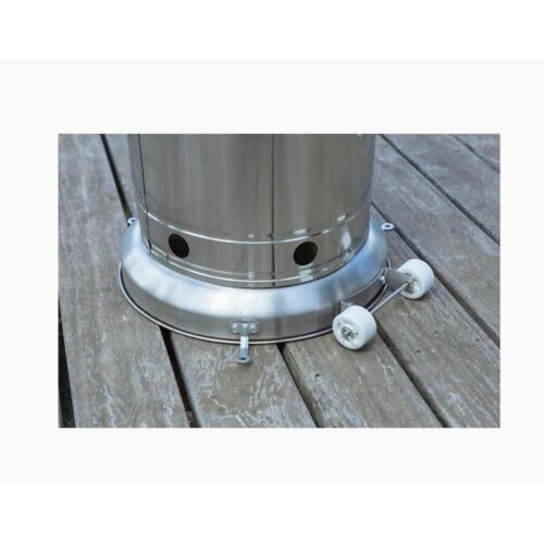 Patio Heater 48000 BTU Stainless Steel Propane with Wheels