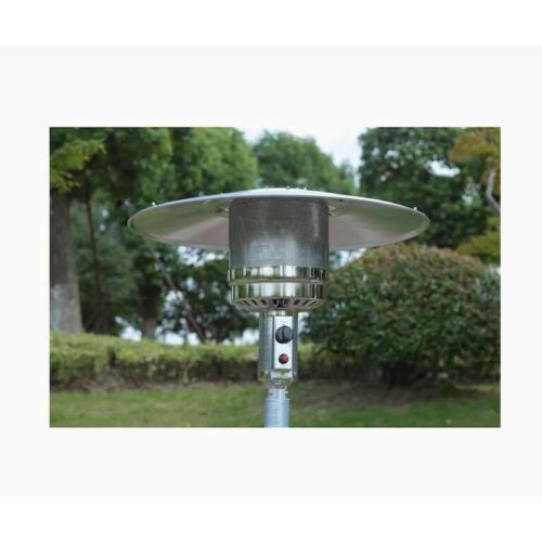 Patio Heater 48000 BTU Stainless Steel Propane with Wheels