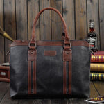 Vintage Style Men PU Leather Tote Briefcase Bag